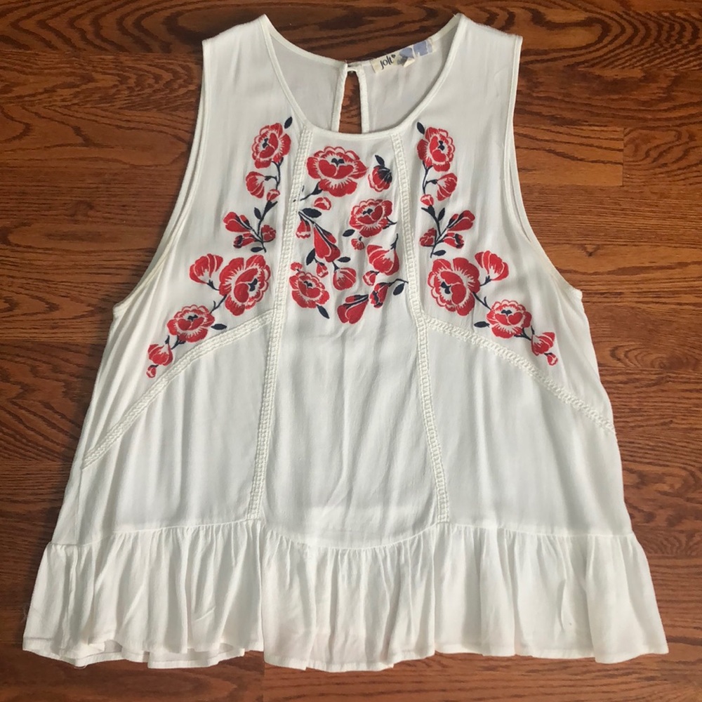 Embroidered tank top